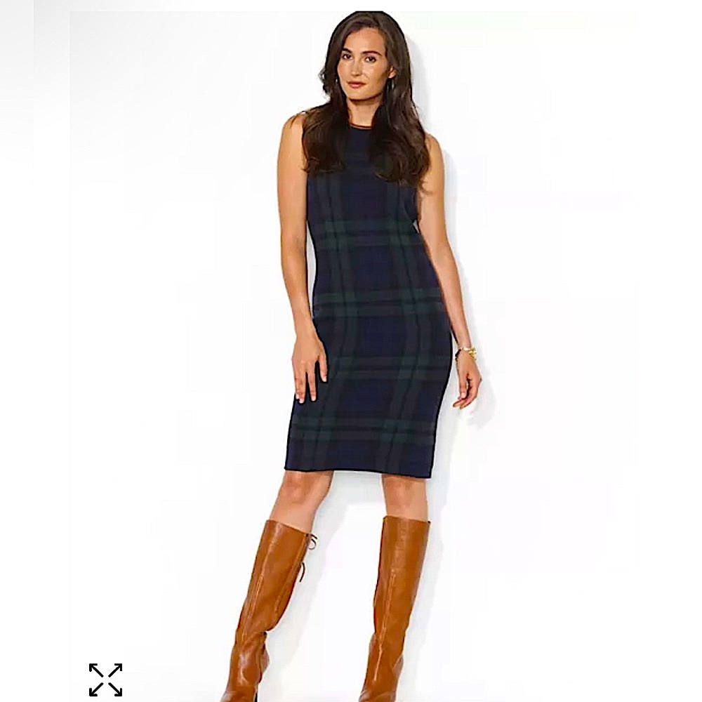 Ralph Lauren tartan plaid sweater dress